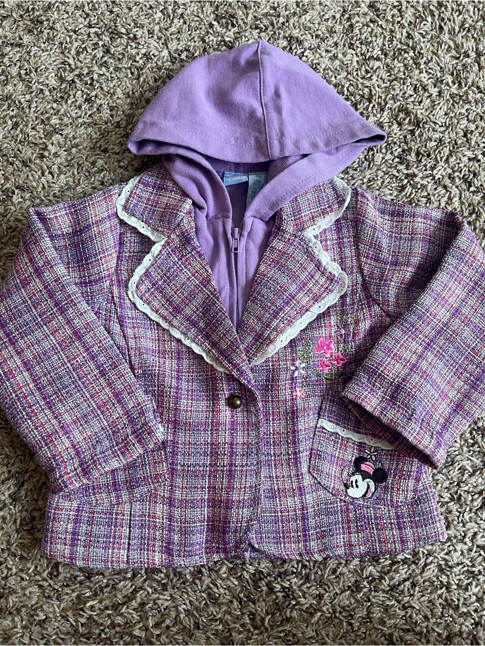 Minnie Mouse Disney Hooded Sweatshirt/Blazer - Fall, Preppy, Girly